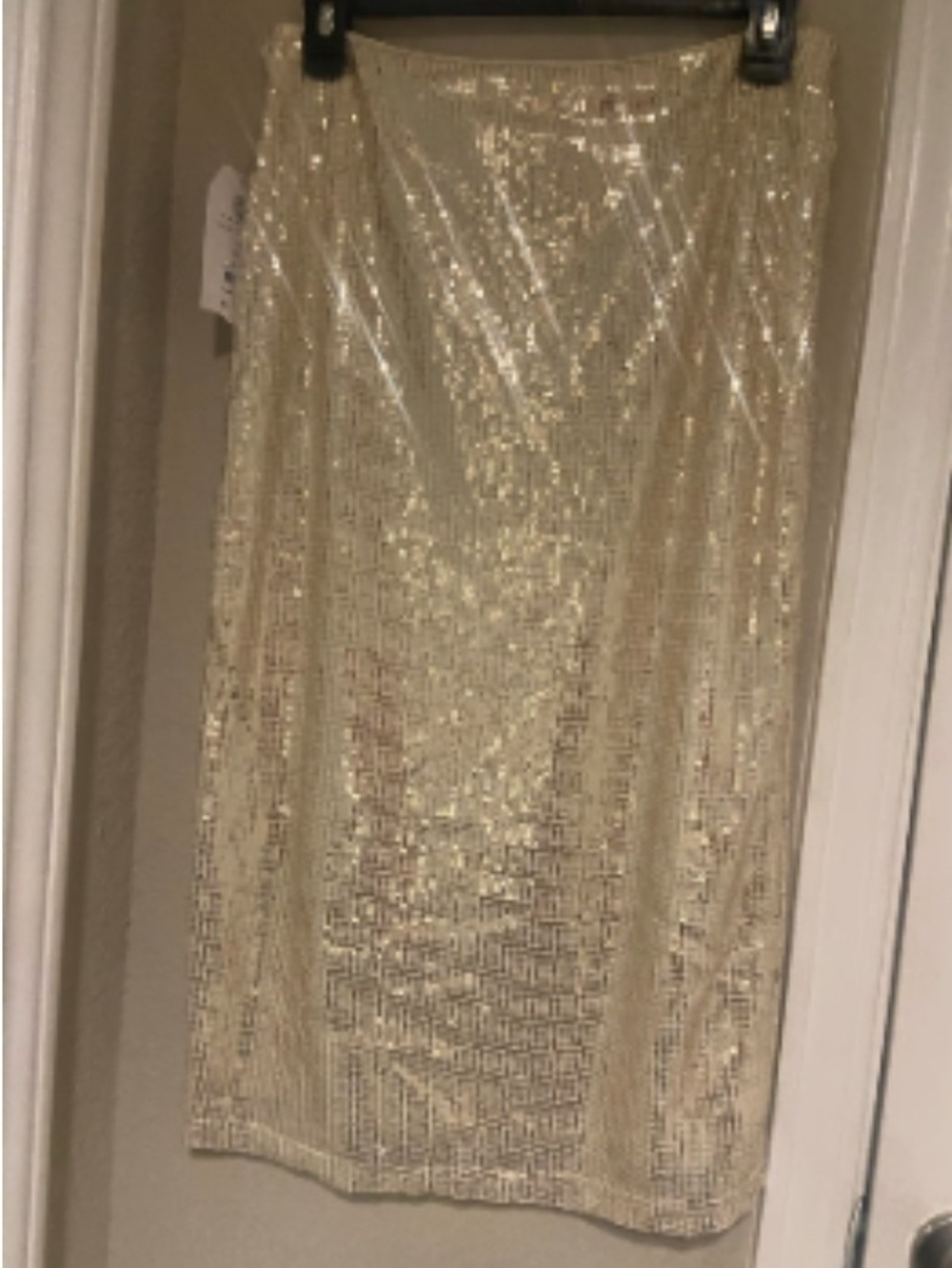Time and Tru Gold Sequin Skirt